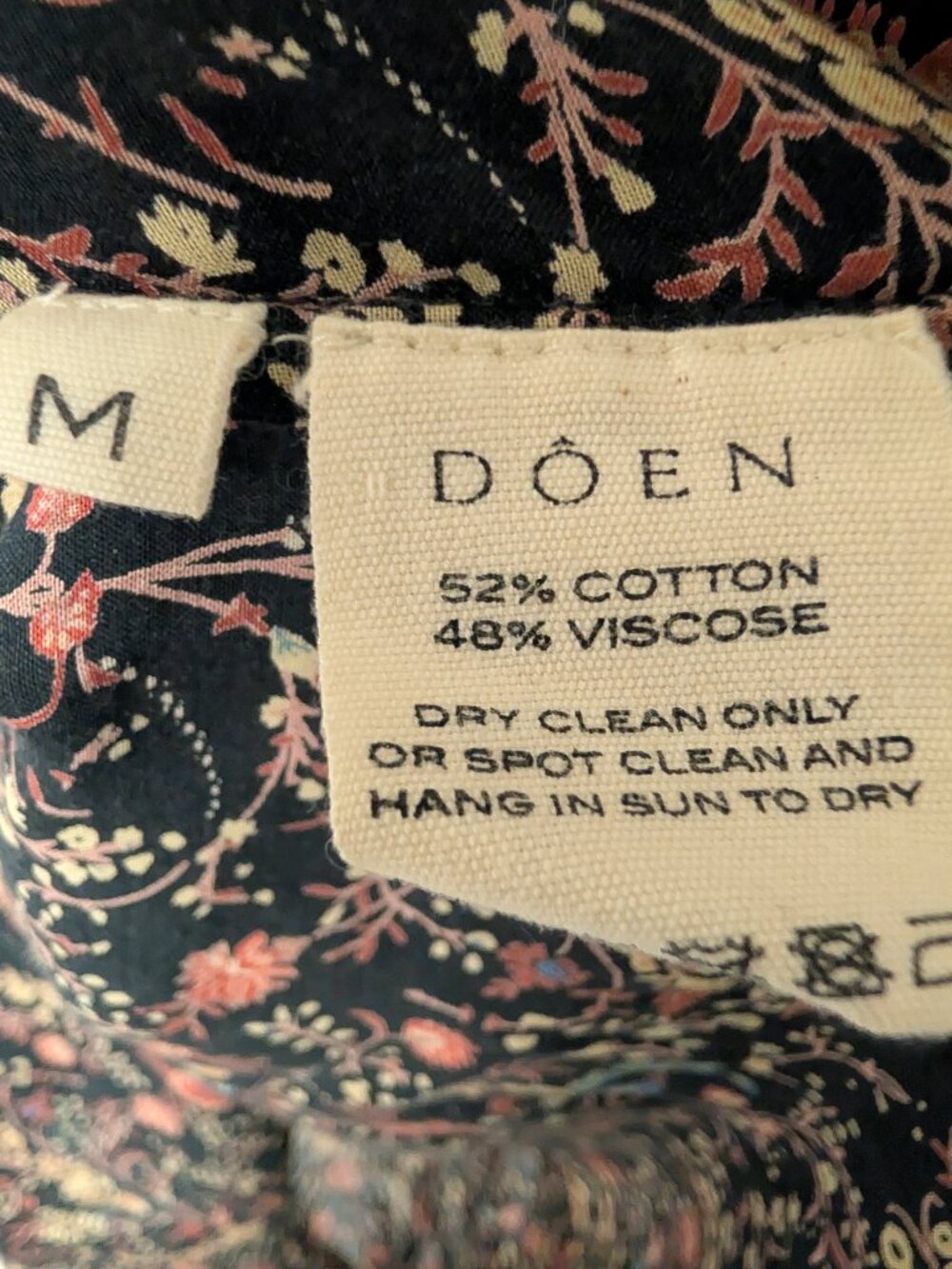 Doen Jardin Boho Floral Relaxed Fit Dress *missing belt - Picture 14 of 14
